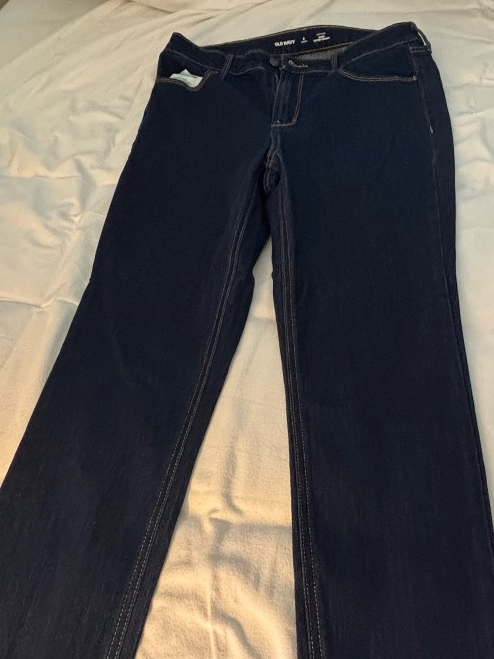 Old Navy Women's Dark Indigo Straight-Leg Jeans